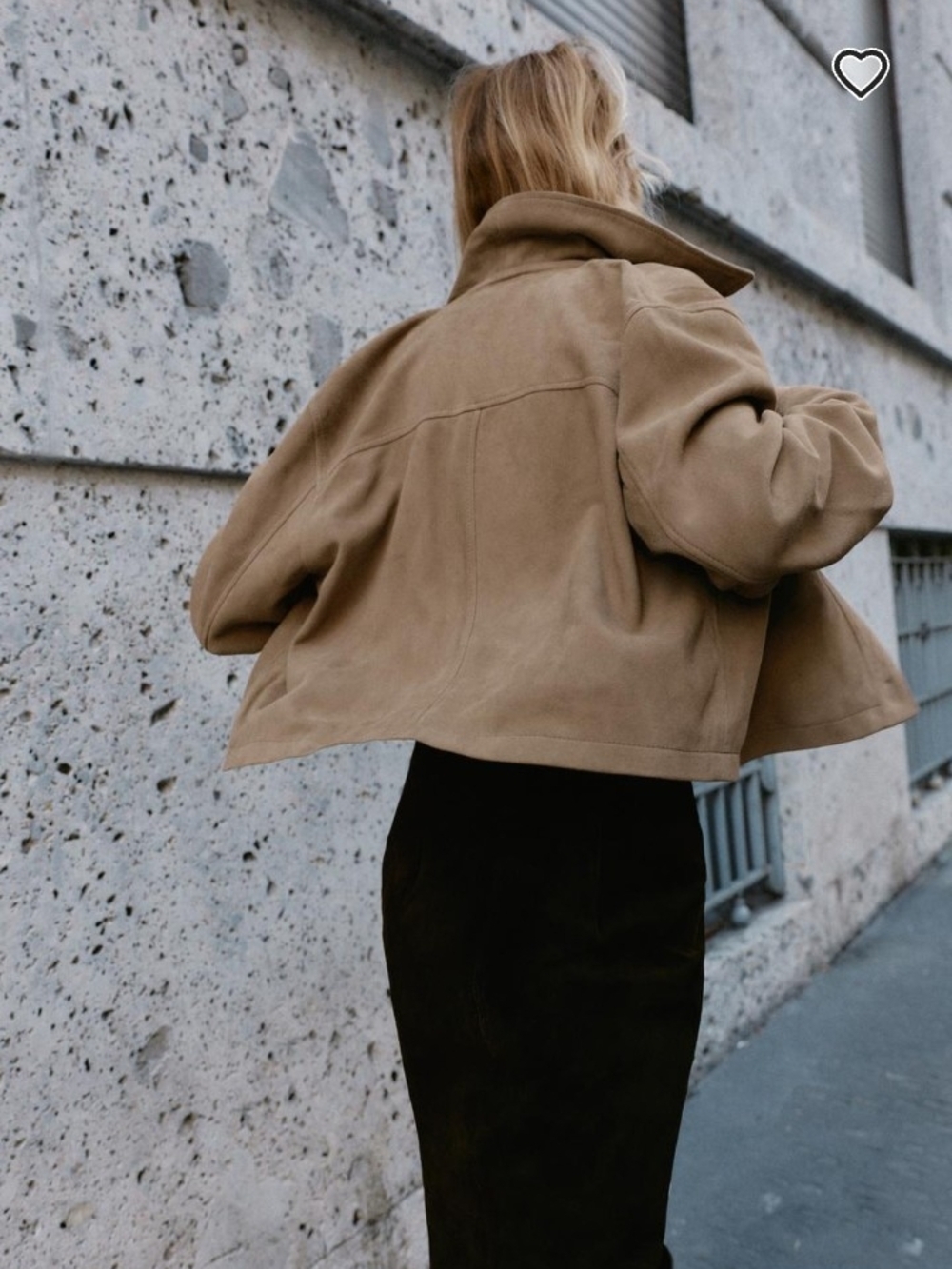 Zara Tan 100% Leather Cropped Button-Front Jacket - Picture 5 of 10